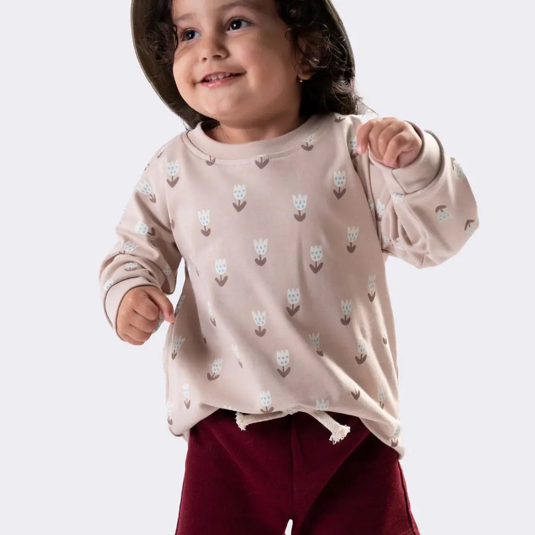 Polo manga larga tulipanes. Incahugs - Tienda de ropa infantil en la web.